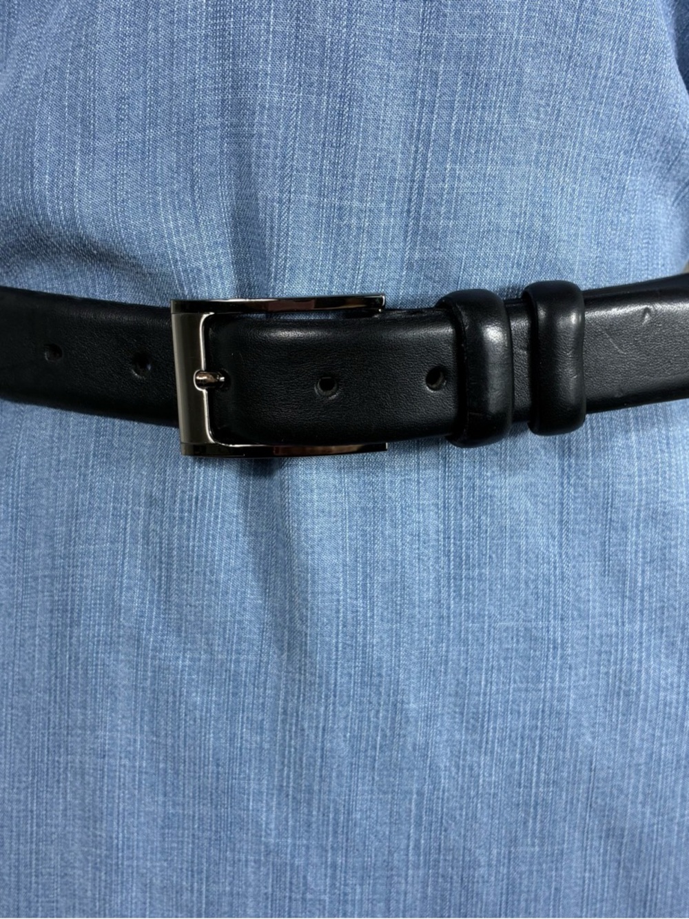 Plus Size Womens belt genuine leather 50” long made in Italy charcoal buckle